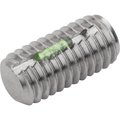 Kipp Grub Screw, Hexagon Socket With Flat Point DIN913, Long-Lok M08X16, Sw=4, Stainless Steel Bright K0707.308X16